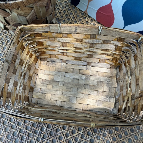 Charming Brown Rectangular Rustic Woven Basket - Picture 6 of 9